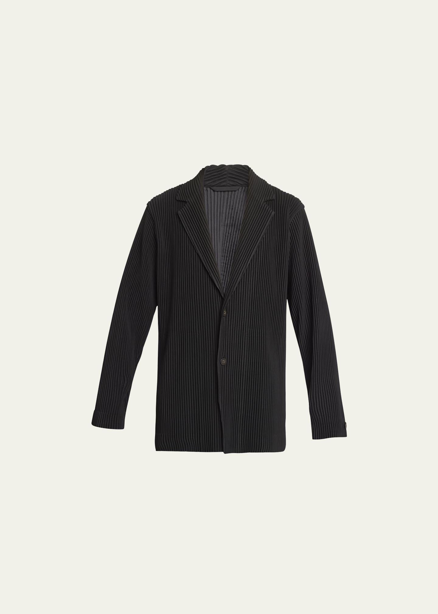 Mens Pleated Single-Button Sports Jacket Product Image