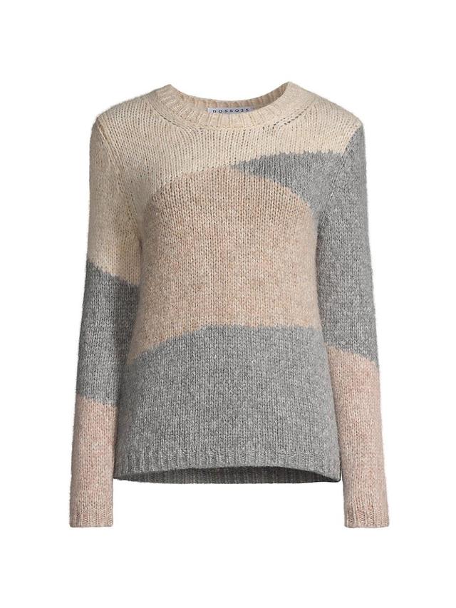 Womens Colorblocked Alpaca-Blend Sweater Product Image