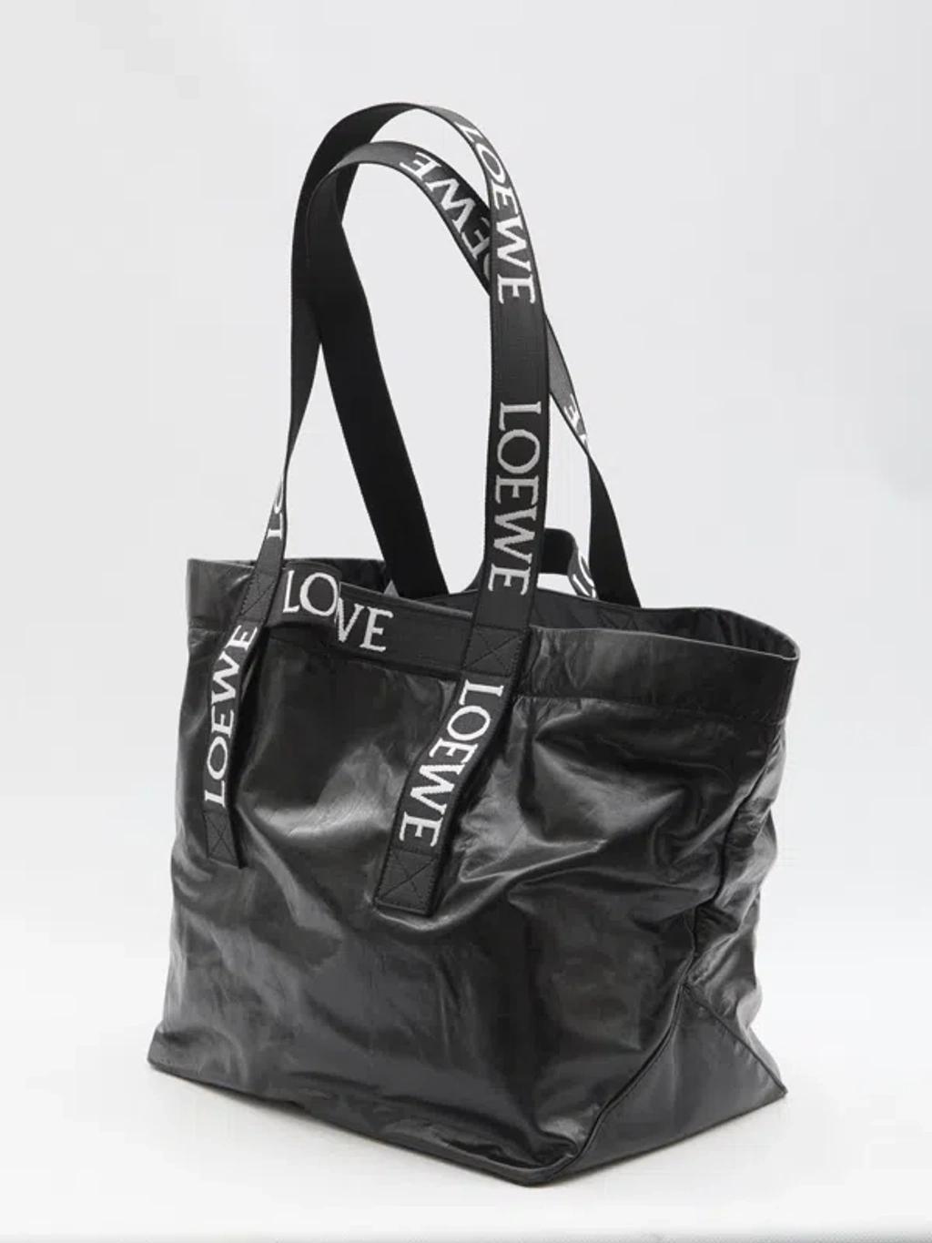 LOEWE Fold Shopper Bag In Black Product Image