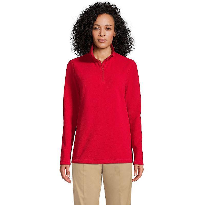 Womens Lands End Lightweight Fleece Quarter Zip Pullover Product Image