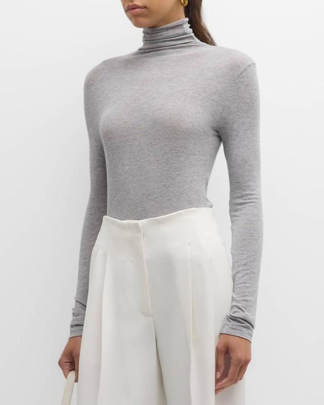 Sheer Wool Turtleneck Top  Product Image