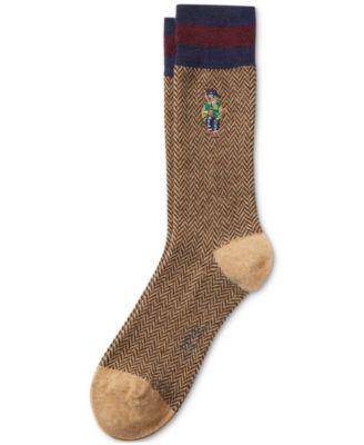 Men's Herringbone American Heritage Bear Socks Product Image