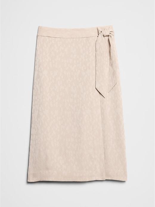 Jacquard Wrap Midi Skirt Product Image