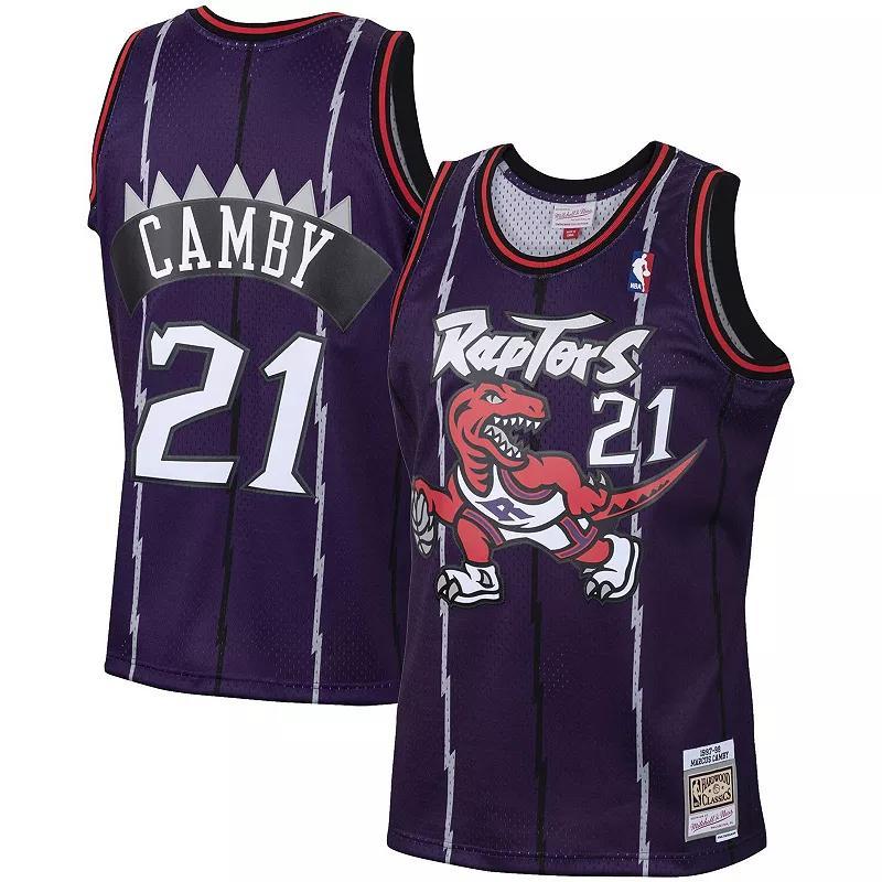 Mens Mitchell & Ness Marcus Camby Purple Toronto Raptors 2001/02 Hardwood Classics Swingman Jersey Product Image