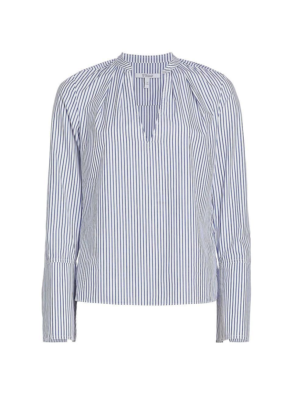 Womens Lila Stripe Cotton Shirt Product Image