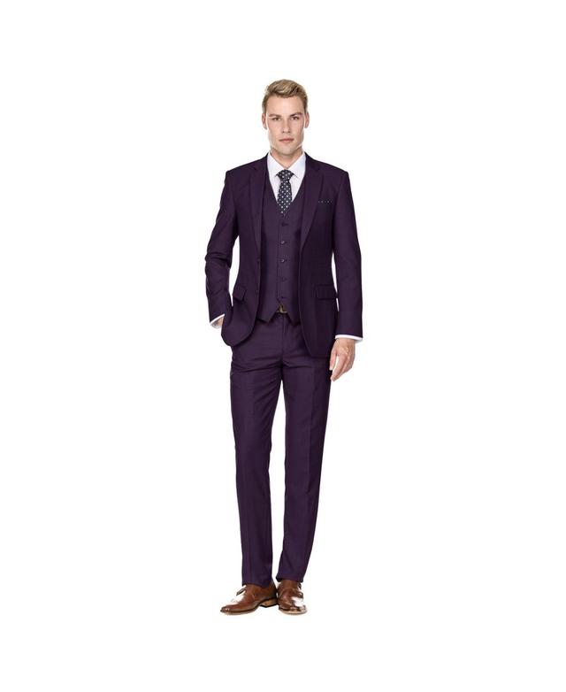 Braveman Mens 3-Piece Premium Vested 3-Piece Slim Fit Suit Product Image