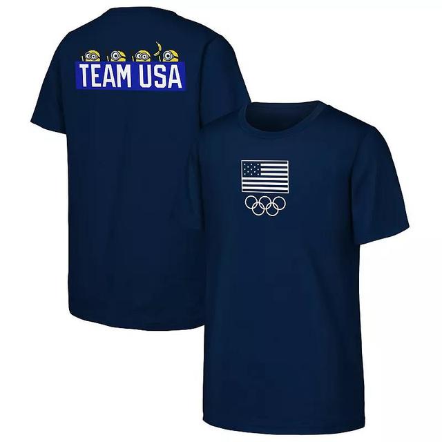 Youth Navy Team USA Minions Flag & Rings T-Shirt, Boys Usa Blue Product Image