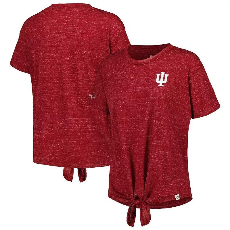 Womens Colosseum Crimson Indiana Hoosiers Finalists Tie-Front T-Shirt Product Image