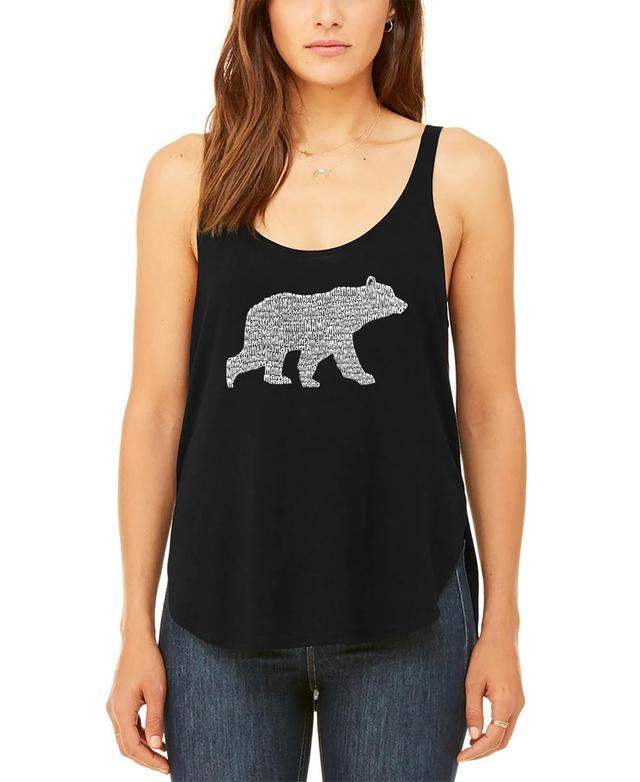 Womens Premium Word Art Flowy Mama Bear Tank Top Product Image