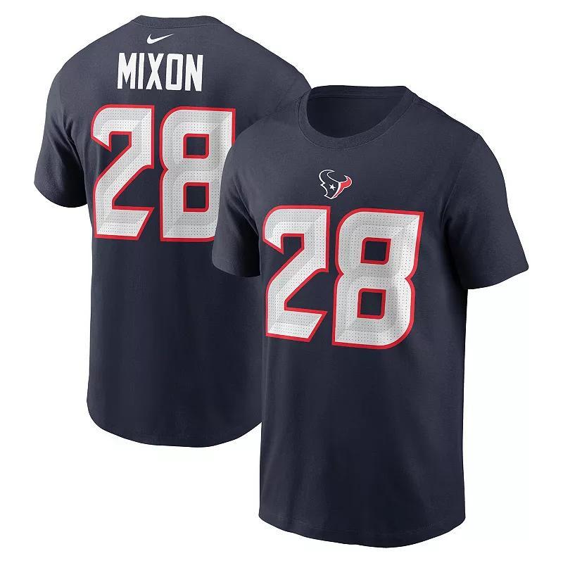 Nike Mens Joe Mixon Navy Houston Texans Player Name Number T-Shirt Product Image