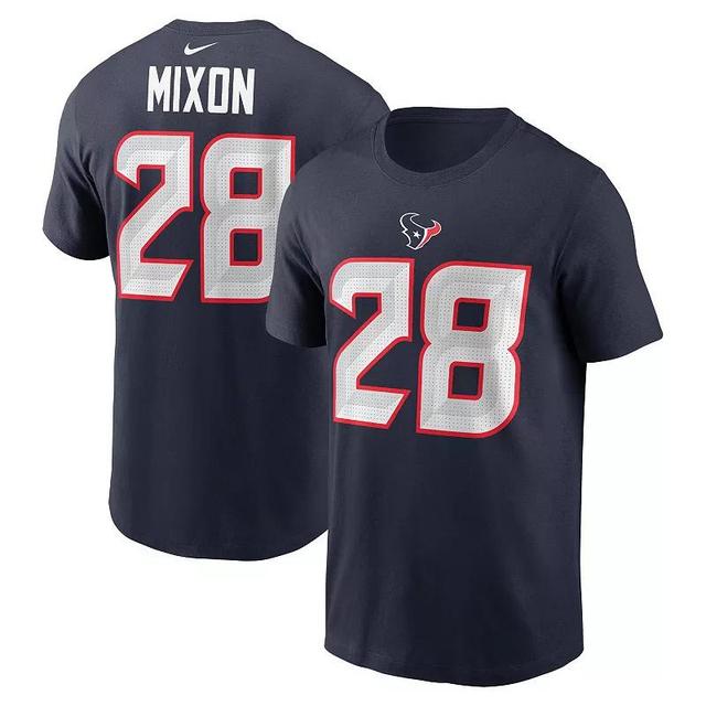 Mens Nike Joe Mixon Houston Texans Player Name & Number T-Shirt Blue Product Image