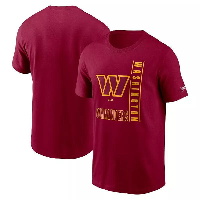 Men's Nike  Burgundy Washington Commanders Lockup Essential T-Shirt Product Image