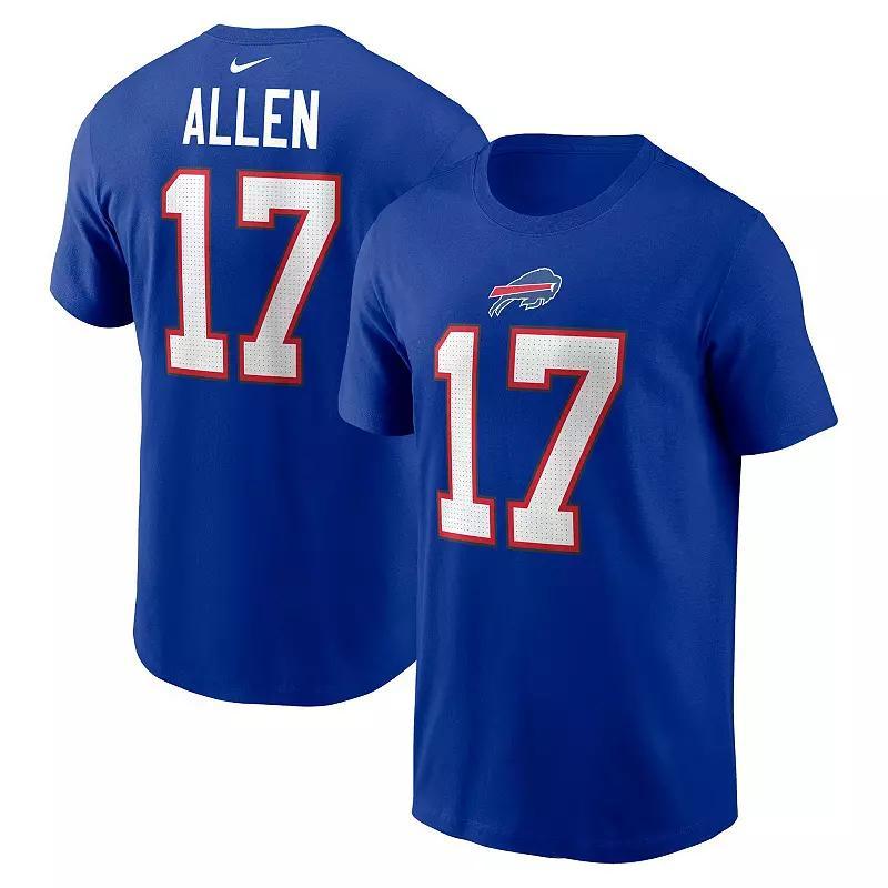 Mens Nike Josh Allen Royal Buffalo Bills Player Name & Number T-Shirt Product Image