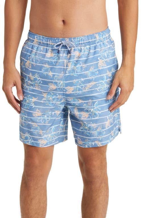 Mens Surfs Up Stripe Swim Trunks Product Image