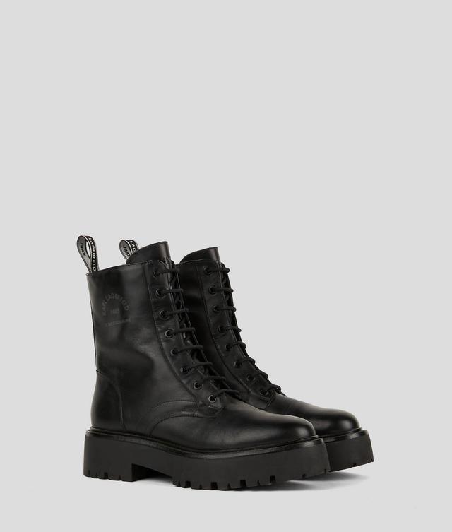 BURLY BIKER LACE-UP BOOTS Product Image