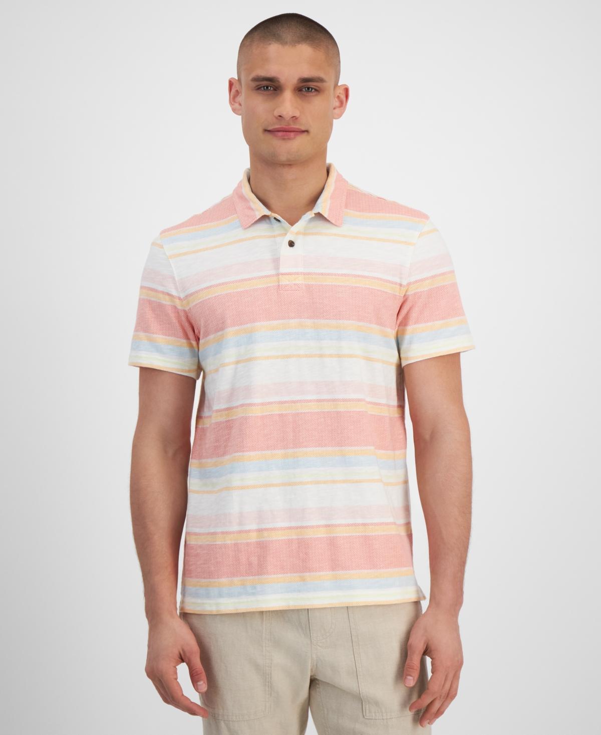 Sun + Stone Mens Baja Striped Short Sleeve Polo Shirt, Created for Macys Product Image