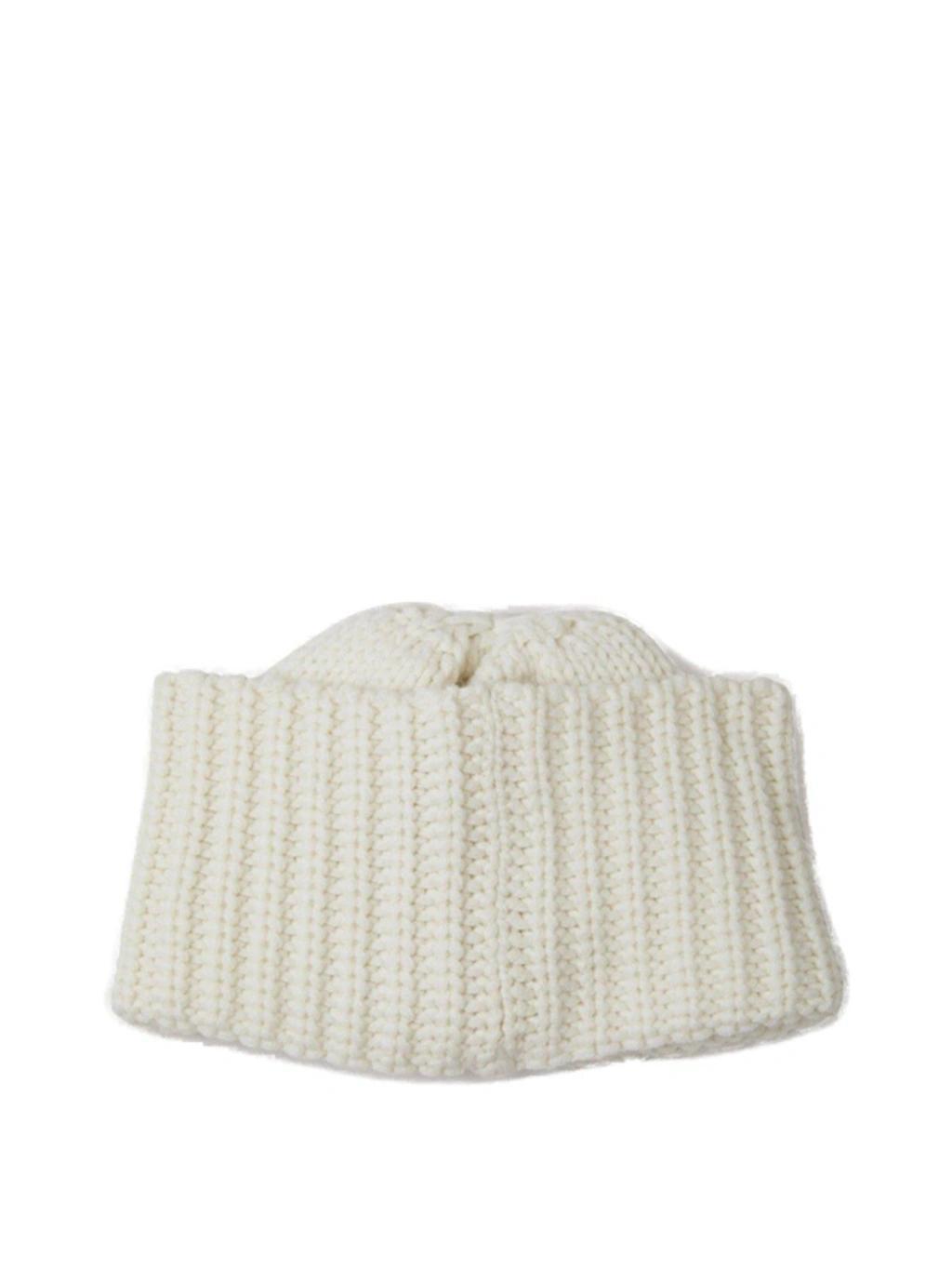 Logo Patch Beanie In White Product Image