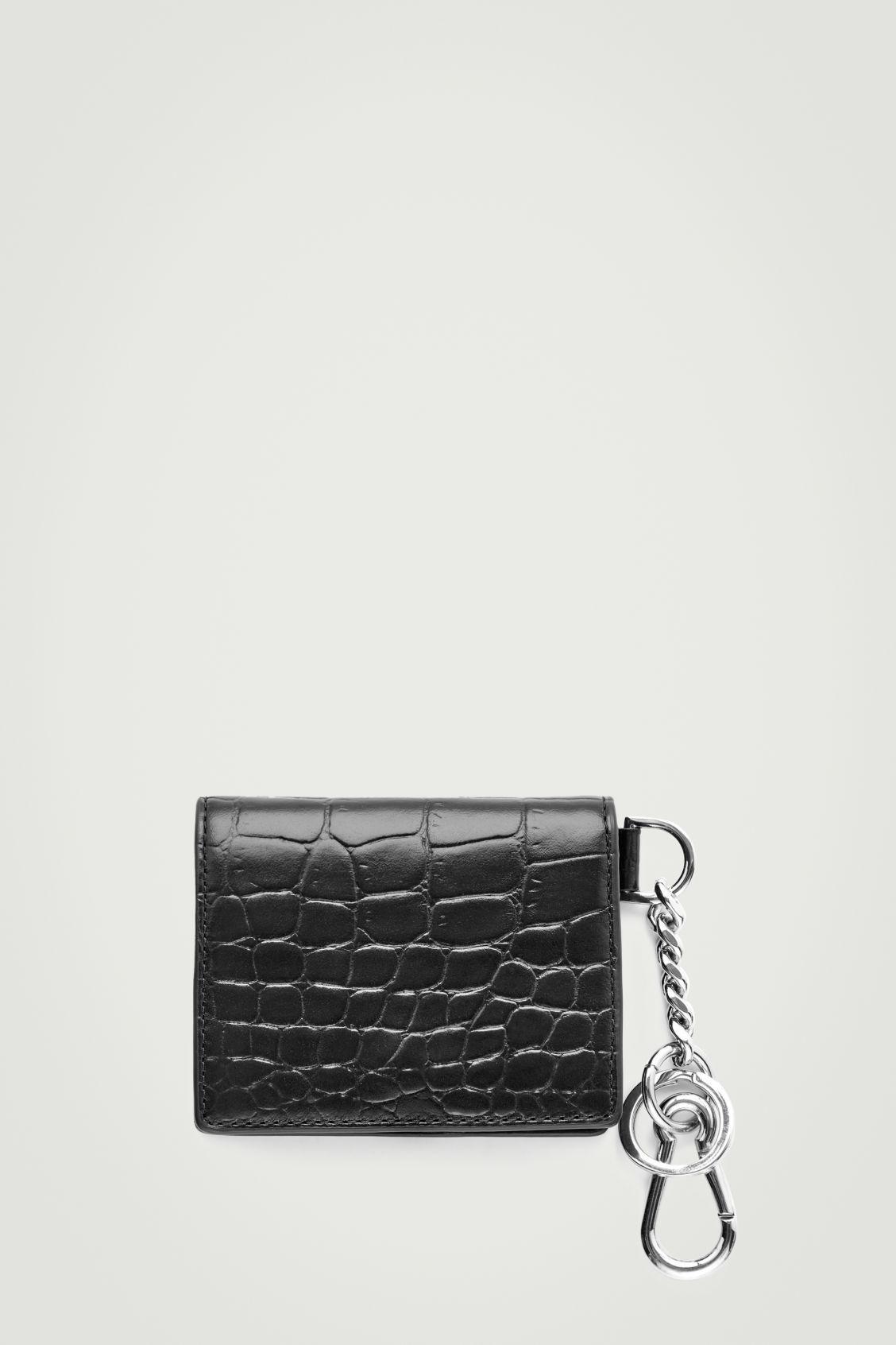 CROC-EFFECT LEATHER WALLET Product Image