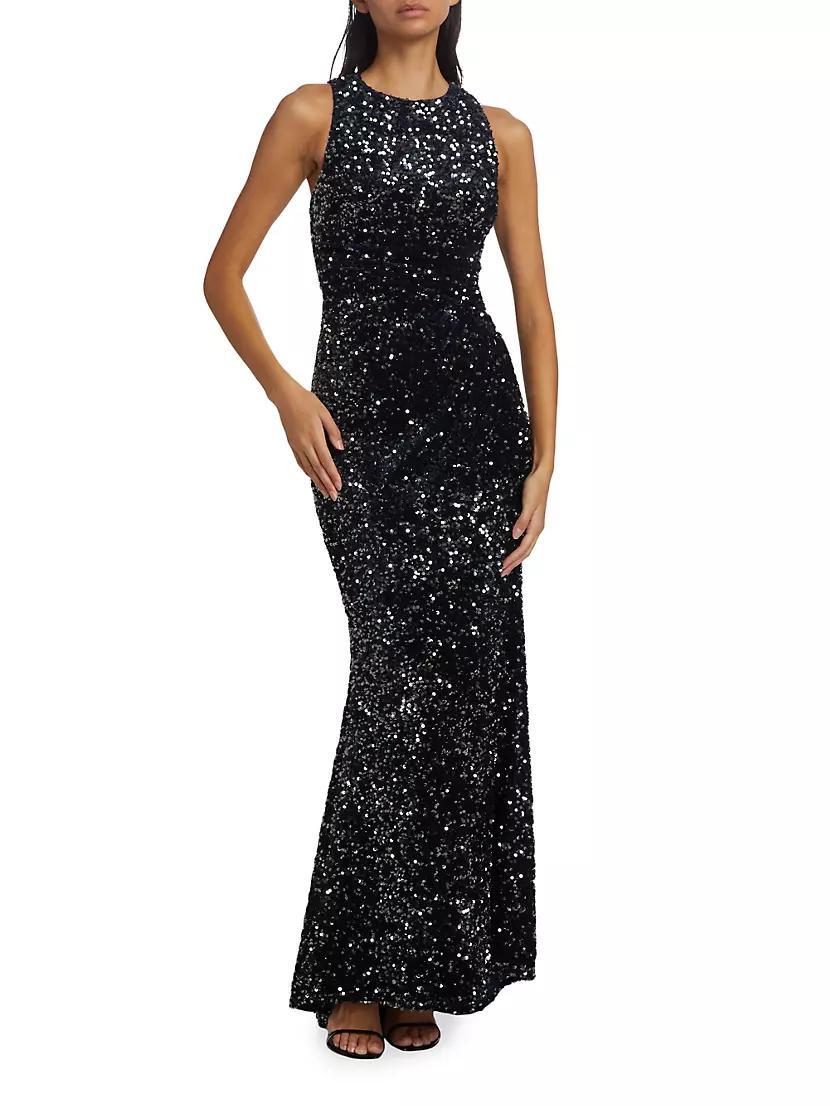 Sequined Racerback Gown Product Image