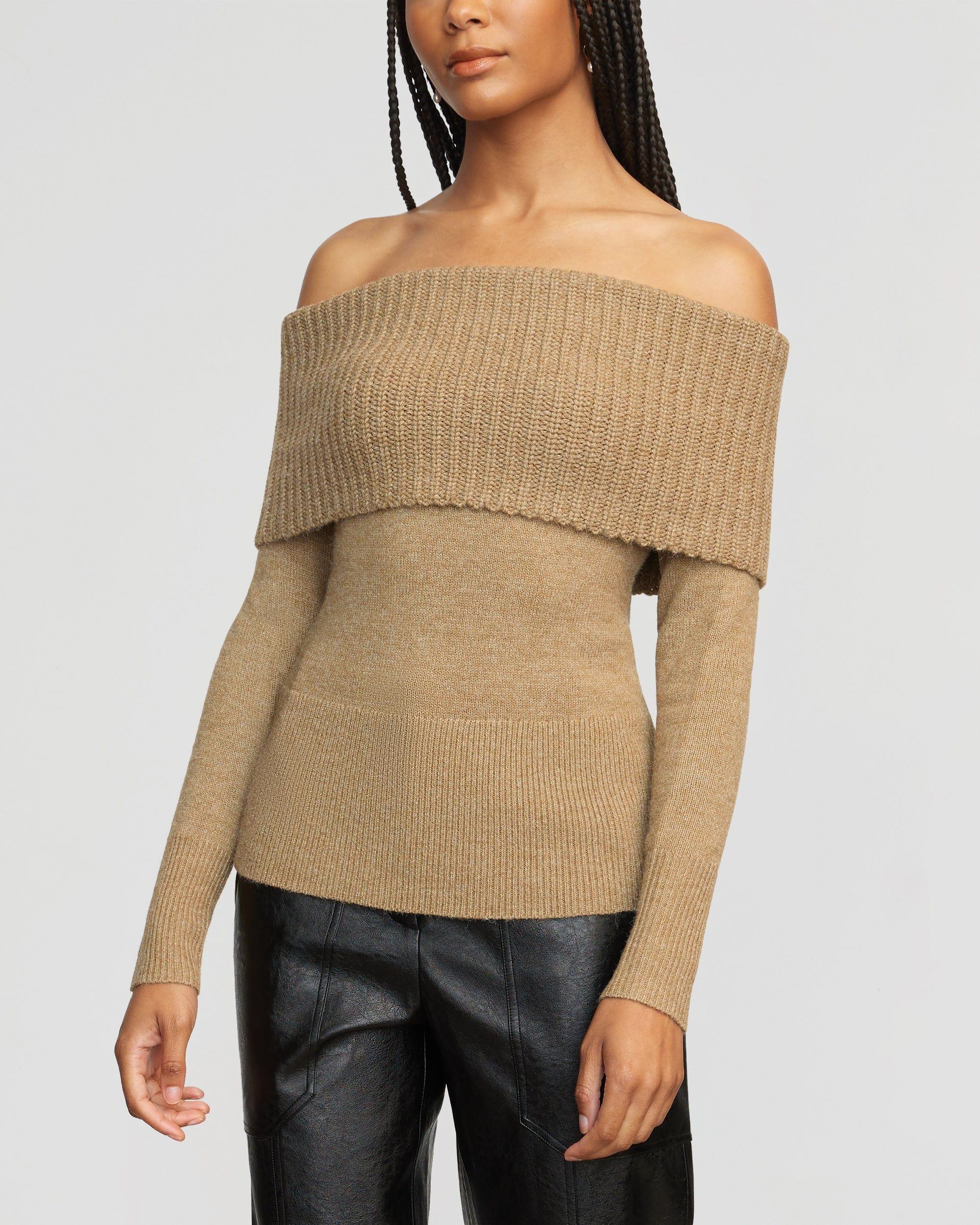 Kiana Ribbed Off-Shoulder Sweater Product Image