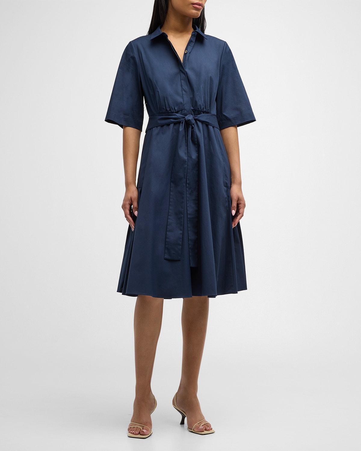 KOBI HALPERIN Tiffany Ruffle Hem Tie Waist Shirtdress Product Image