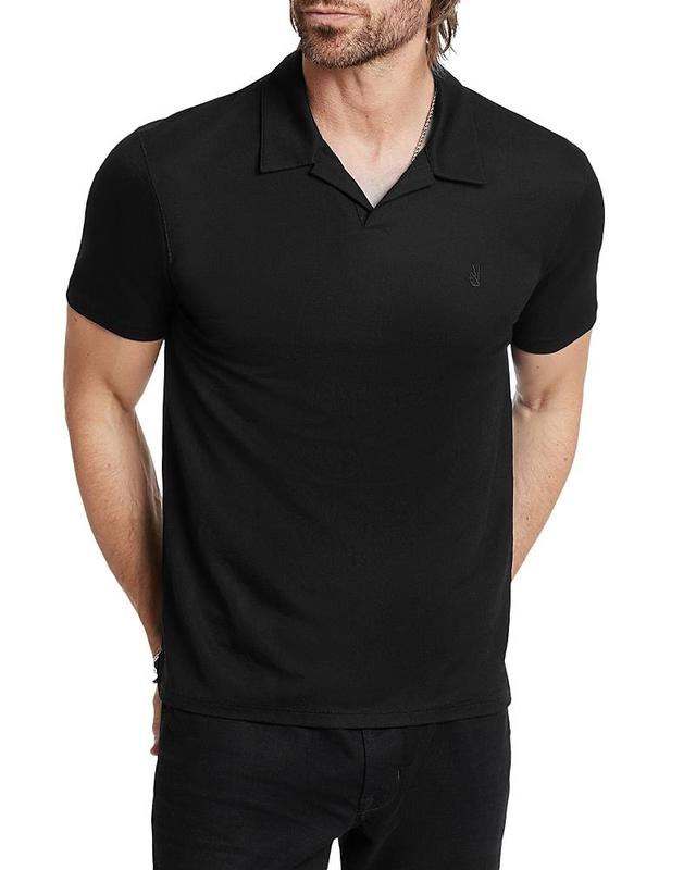 John Varvatos Leroy Peace Pique Regular Fit Polo Shirt Product Image