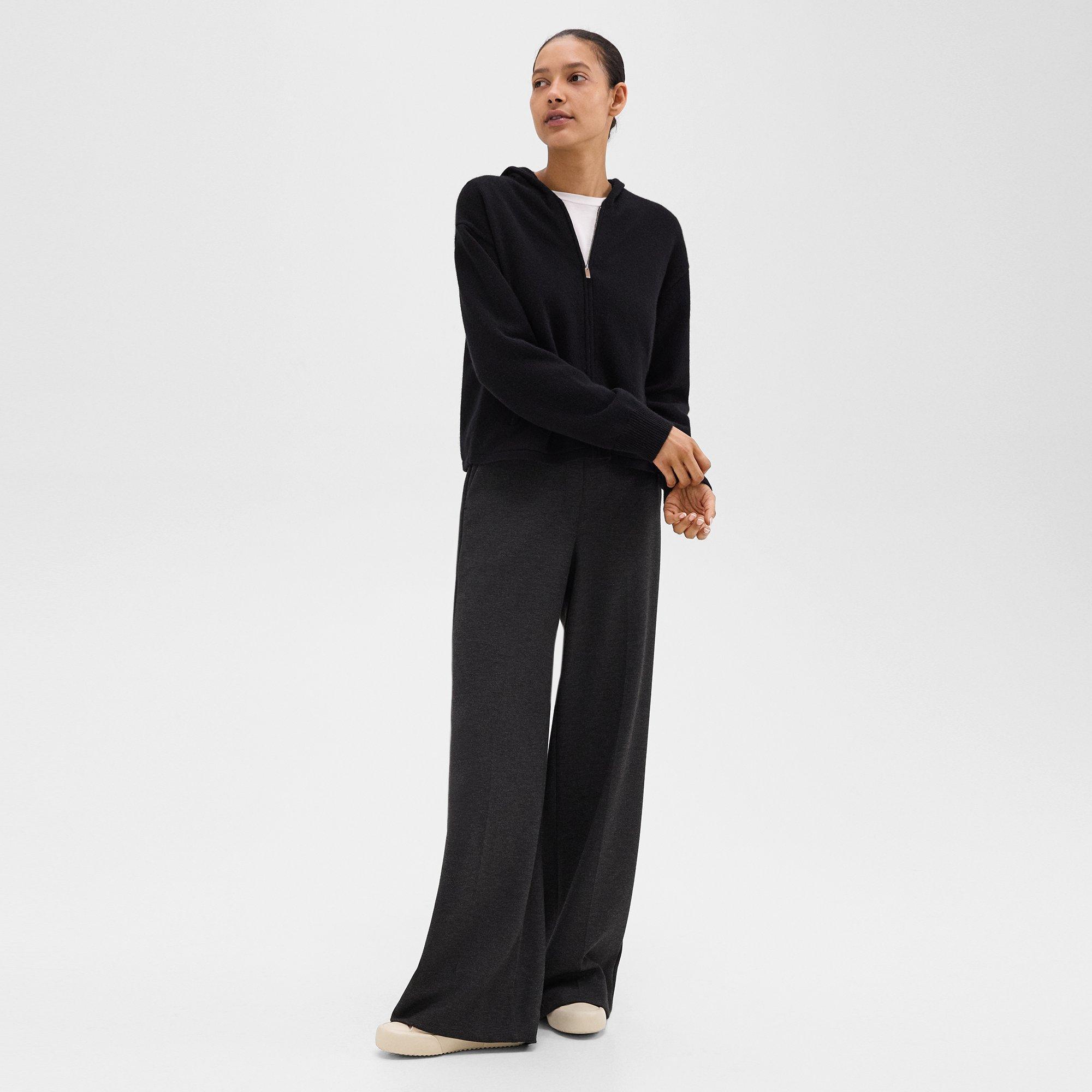 Double-Knit Jersey Wide-Leg Pant | Theory product image