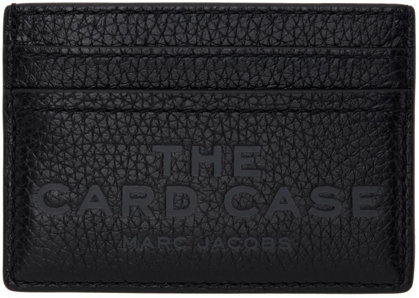 MARC JACOBS ブラック The Leather カードケース In 001 Black Product Image