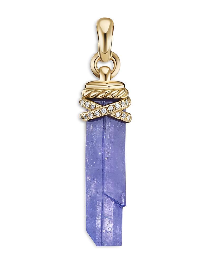 David Yurman Amulets 18K Yellow Gold Wrapped Tanzanite Amulet with Pave Diamonds Product Image