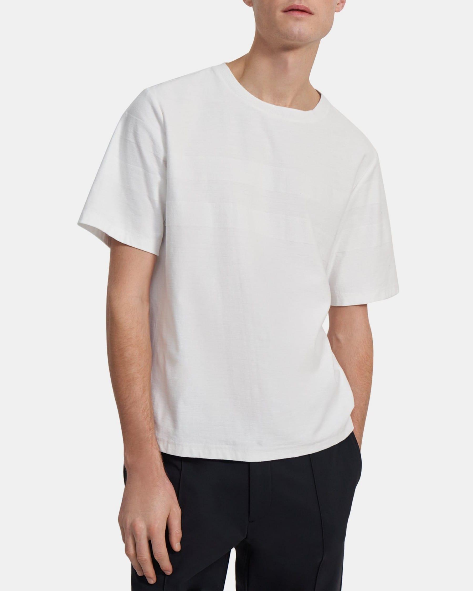 Striped Tee in Terry Cotton Product Image