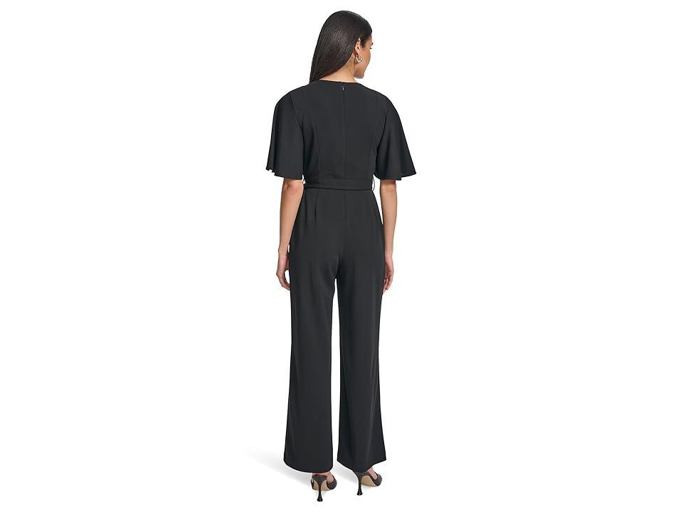 Calvin Klein Scuba Crepe Cape Sleeve Jumpsuit Women's Jumpsuit & Rompers One Piece Product Image