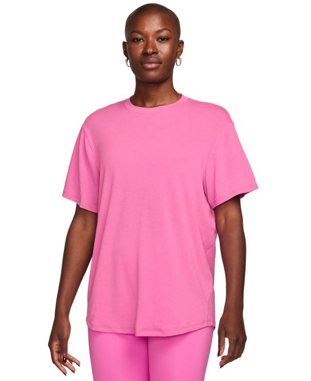 Nike Womens One Relaxed Dri-fit Short-Sleeve Top - Playful Pink Product Image