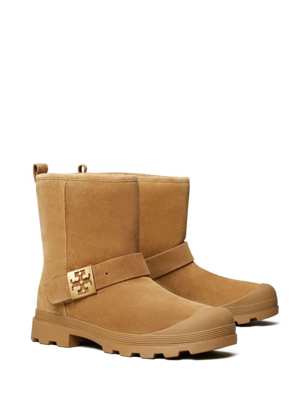 TORY BURCH Mellow Shearling Boot In Chestnut/gold Product Image