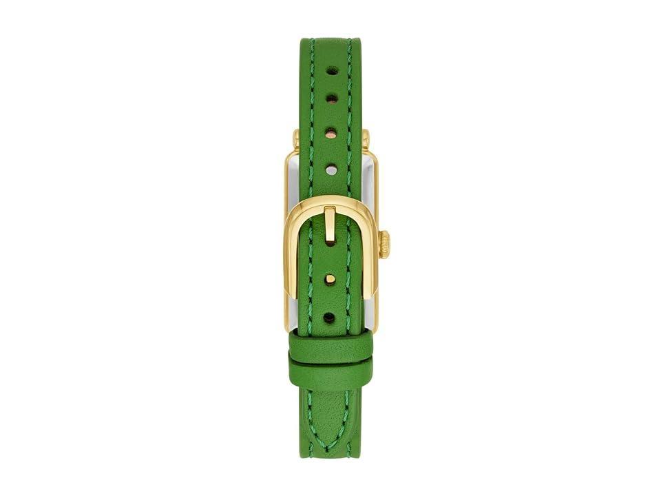 kate spade new york Womens Slim Rosedale Analog Green Leather Strap Watch Product Image