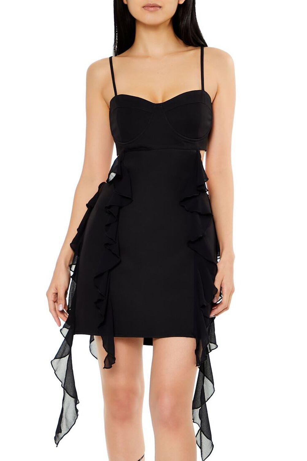 Ruffle Lace-Up Mini Dress | Forever 21 Product Image