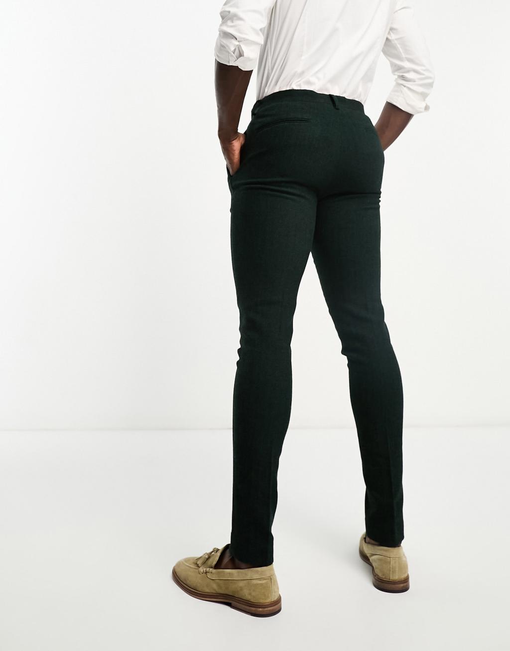 ASOS DESIGN skinny wool mix suit pants Product Image