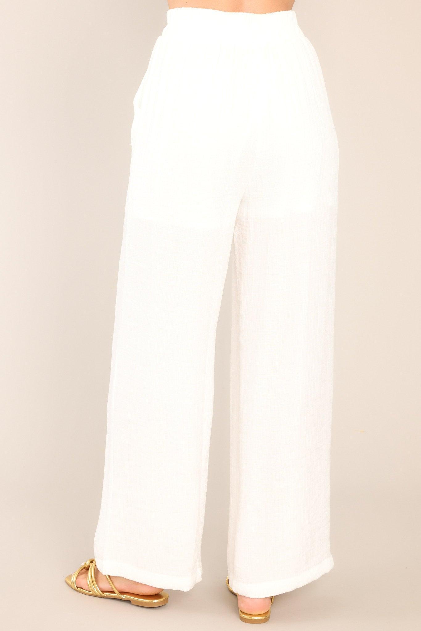 Cherish The Journey White Gauze Pants Product Image