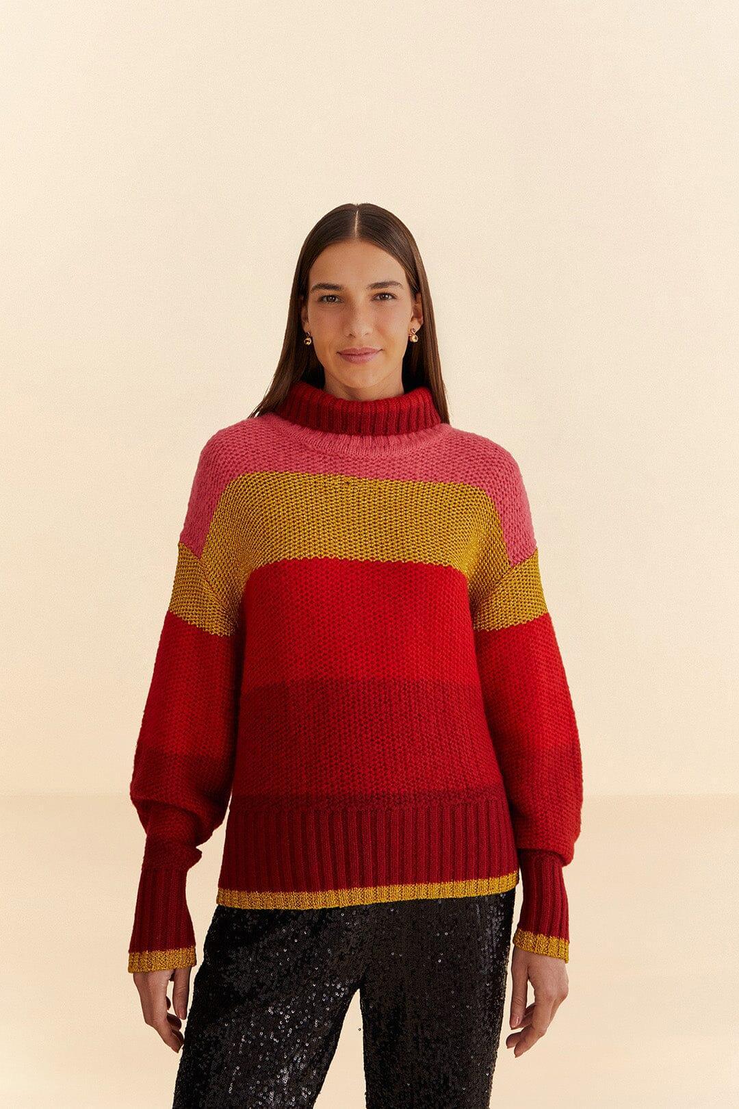 Shiny Stripes Knit Sweater Product Image