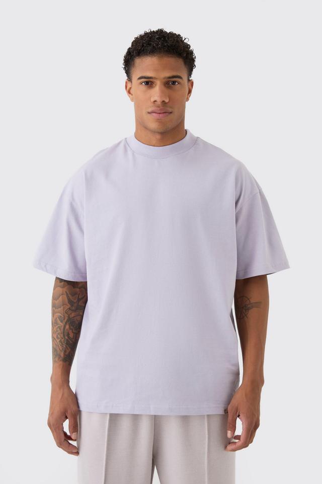 Oversized Extended Neck Heavyweight T-shirt | boohooMAN USA Product Image