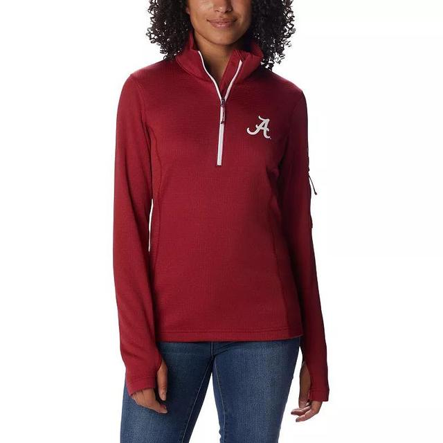 Womens Columbia Crimson Alabama Crimson Tide Park View Omni-Shade Half-Zip Top Product Image