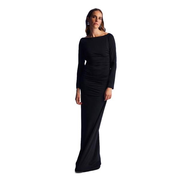 Nocturne Womens Open Back Long Sleeve Maxi Dress Product Image