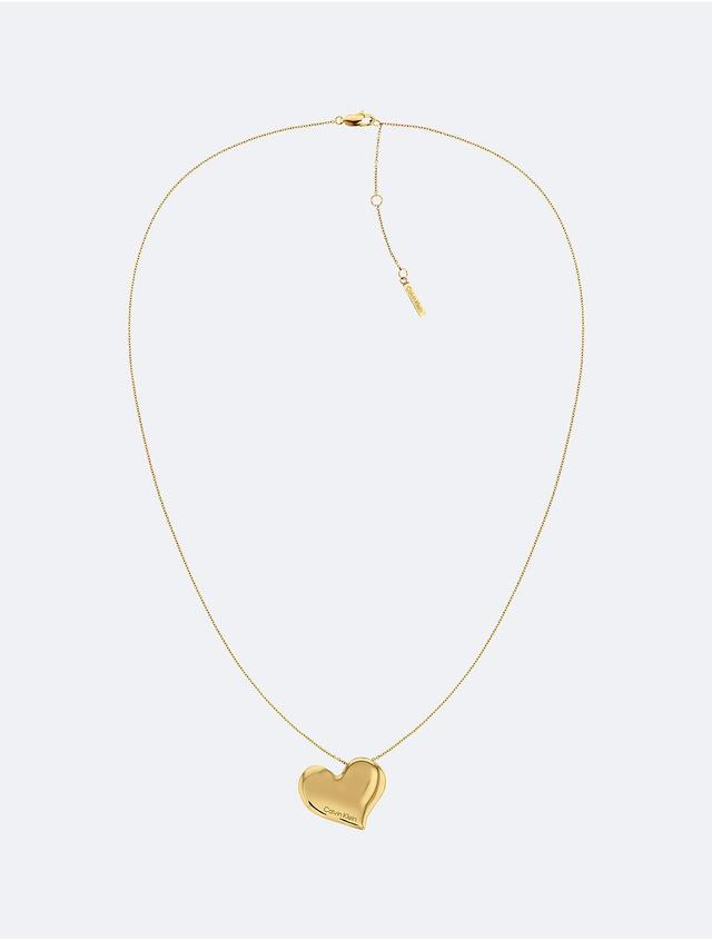 Calvin Klein Womens Minimal Heart Pendant Necklace - Metallic Product Image