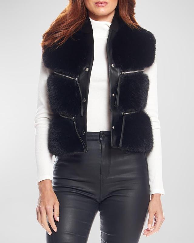 La Moda Fox Faux Fur Vest  Product Image