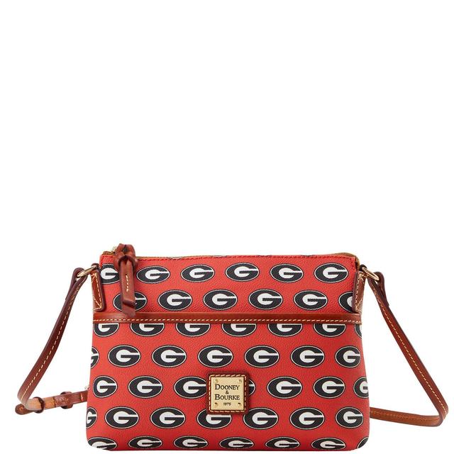 Dooney & Bourke Womens Collegiate University of Georgia Ginger Crossbody Coated Cotton Shoulder Bag in Red Product Image