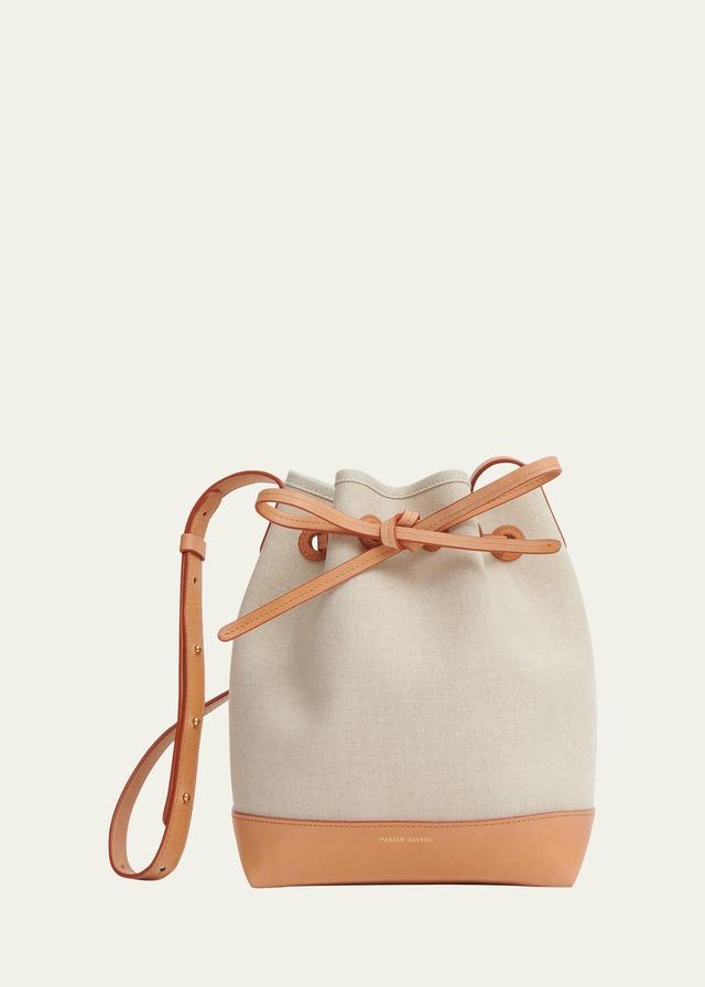 Mini Drawstring Canvas Bucket Bag Product Image