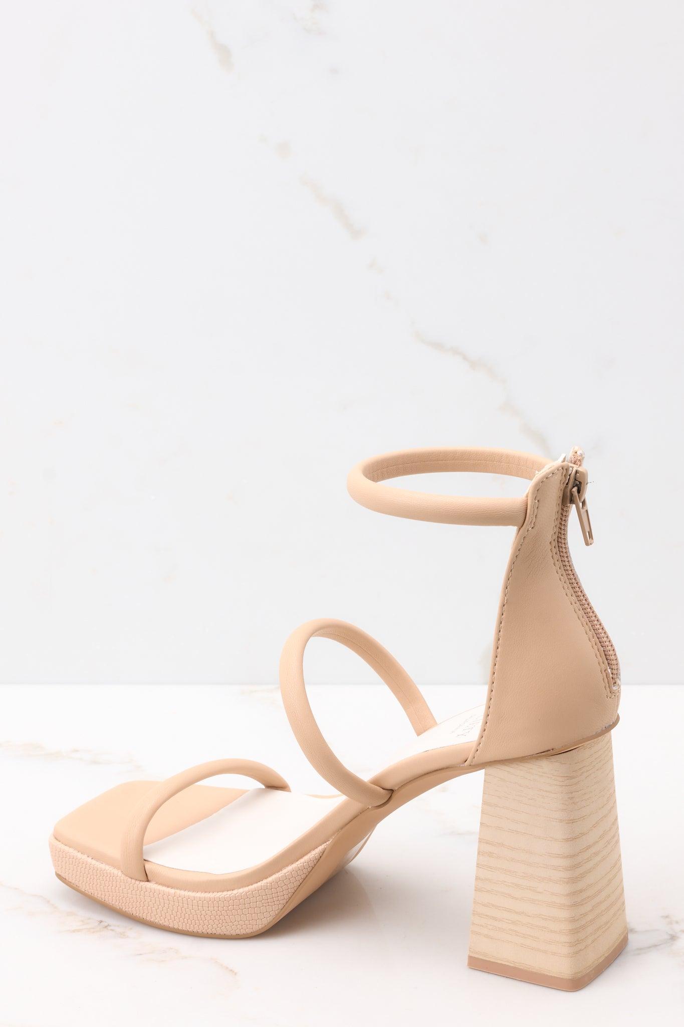 Classy Sensation Beige Heels Product Image