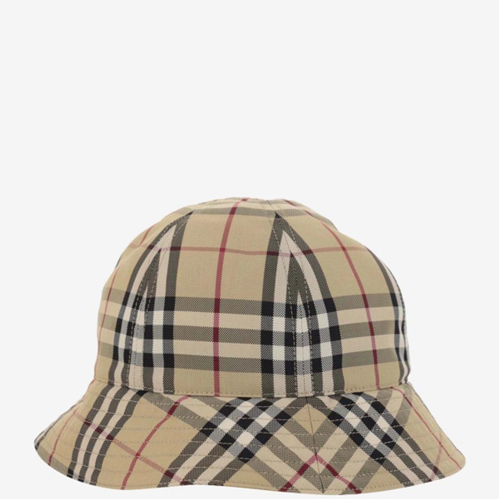 BURBERRY Beige Check Bucket Hat In Red Product Image