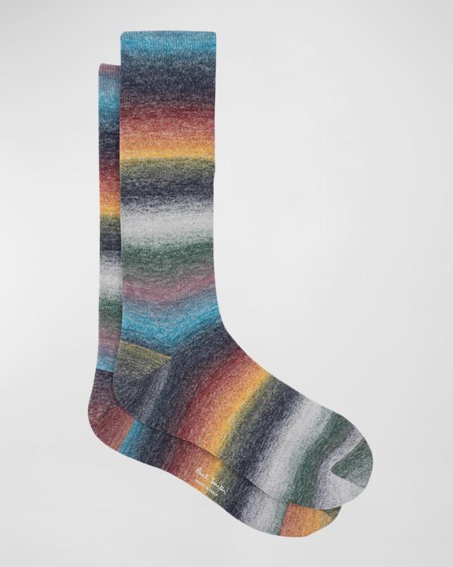 Mens Signature Ombre Stripe Crew Socks Product Image