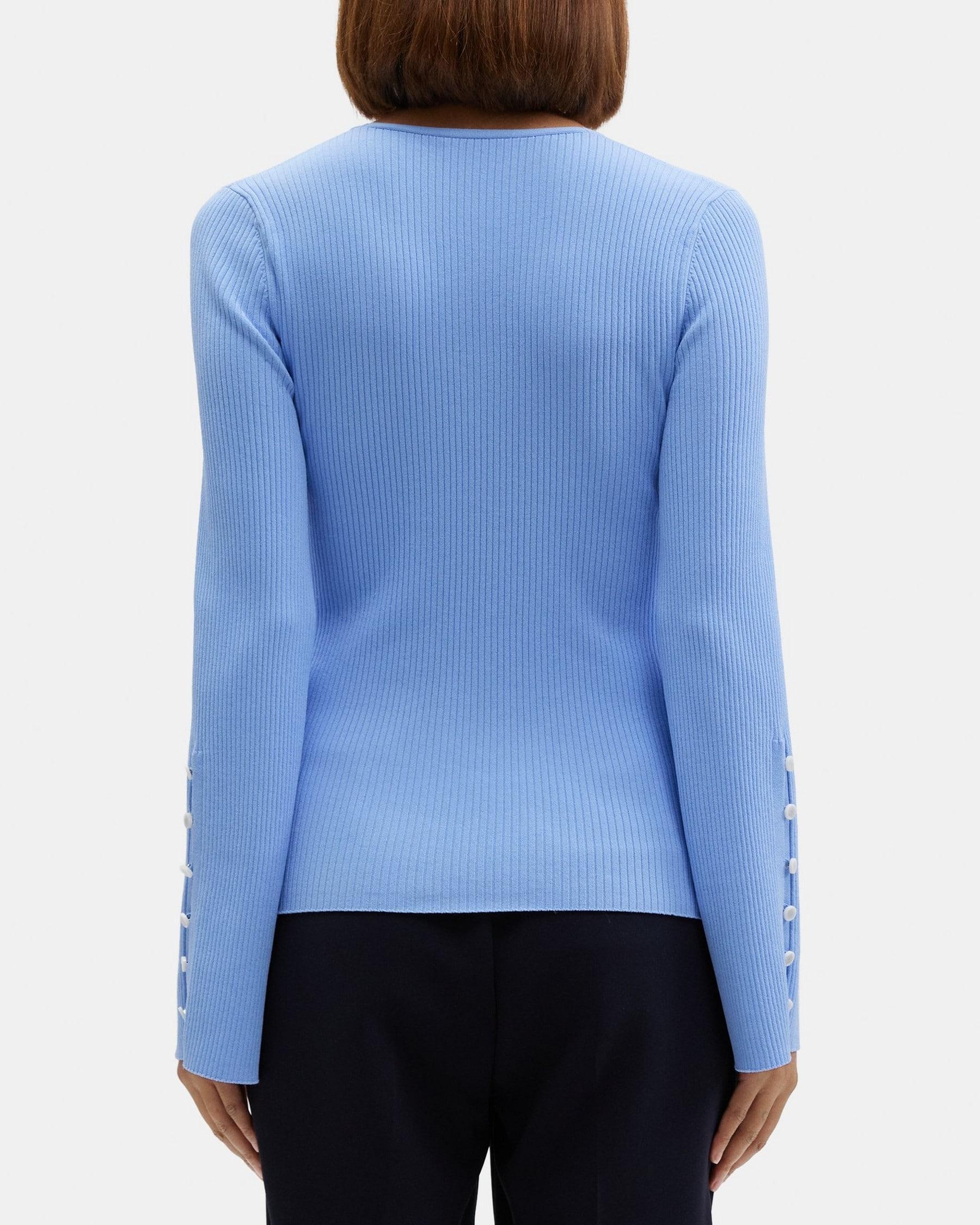 Flared Sleeve Sweater in Crepe Knit Product Image