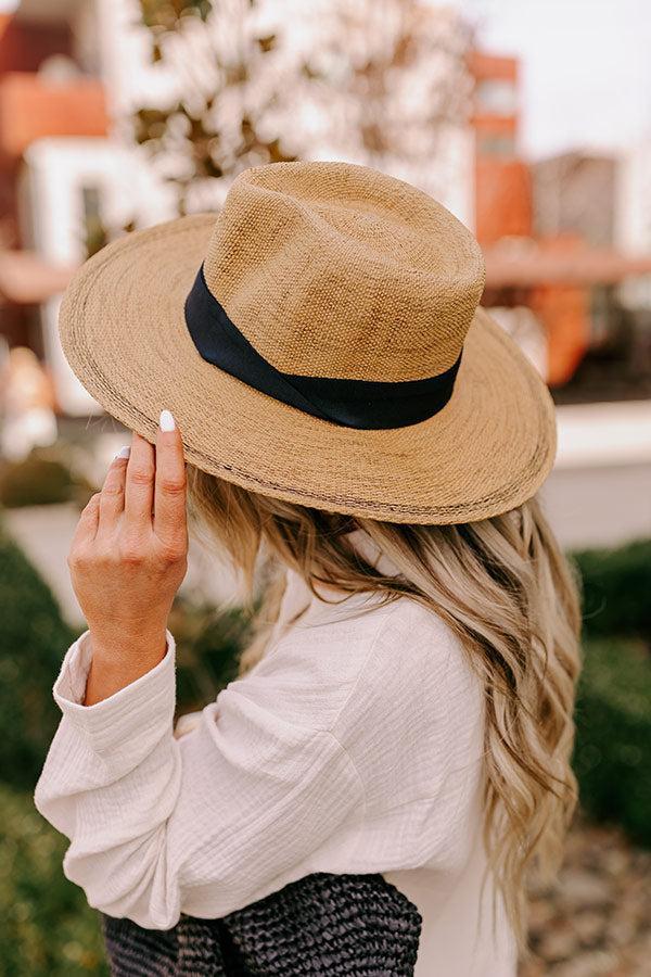 Harbor Haven Woven Fedora in Black Product Image